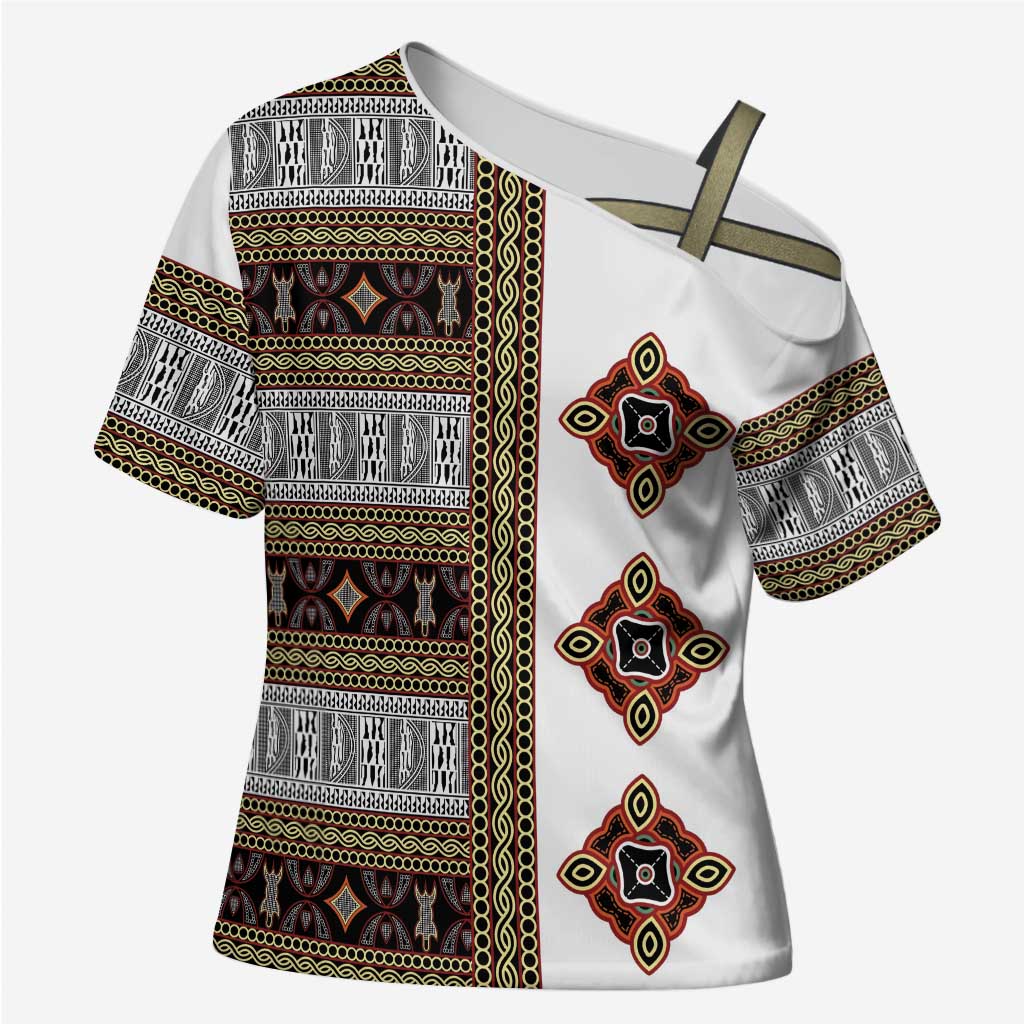 Cameroon Ndop Atoghu Inspired Cross Shoulder Shirt