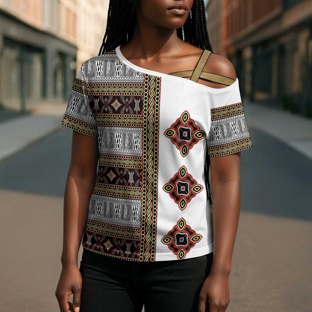 Cameroon Ndop Atoghu Inspired Cross Shoulder Shirt