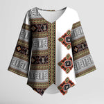 Cameroon Ndop Atoghu Inspired Kimono Sleeve Blouse
