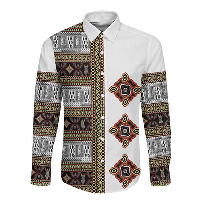 Cameroon Ndop Atoghu Inspired Long Sleeve Button Shirt