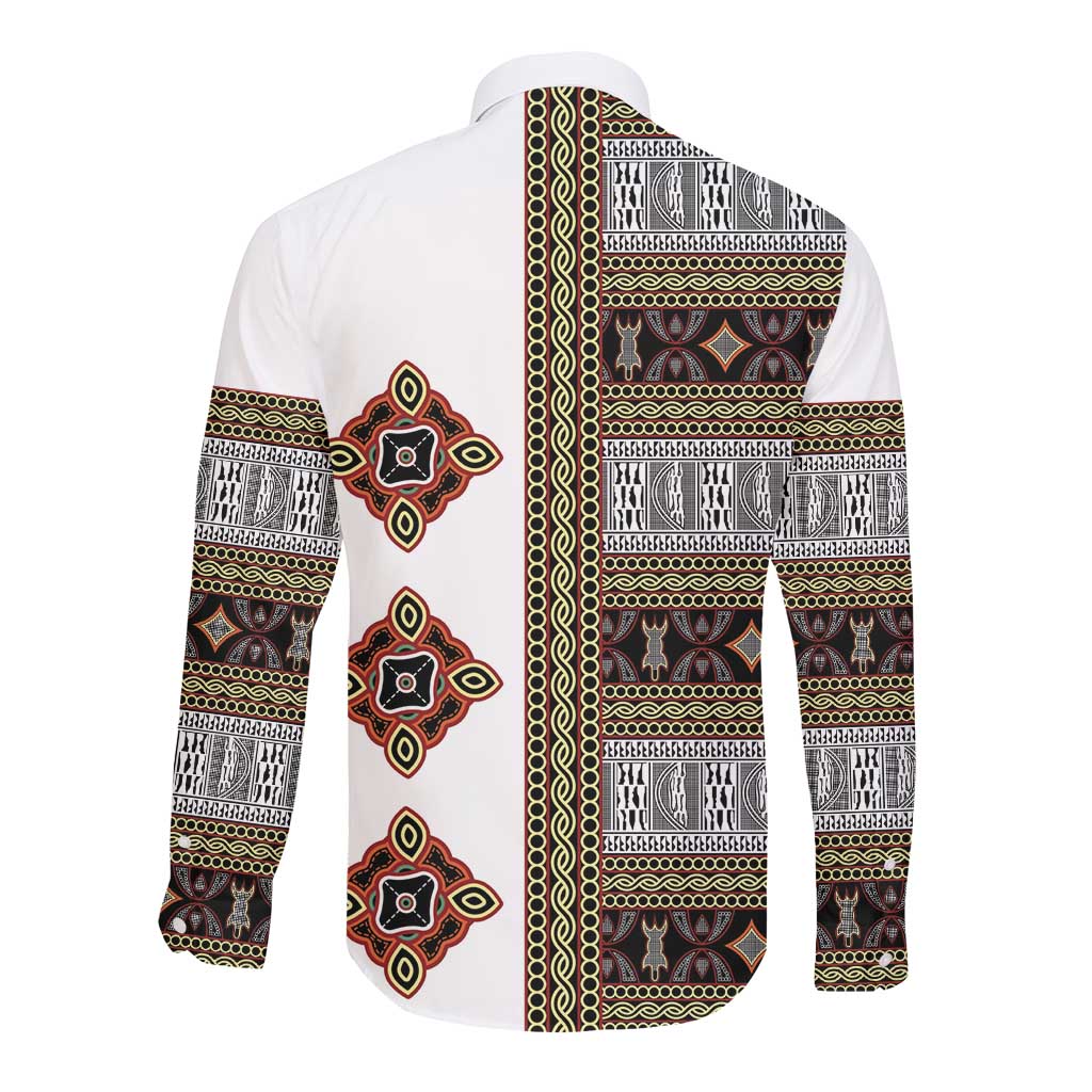 Cameroon Ndop Atoghu Inspired Long Sleeve Button Shirt