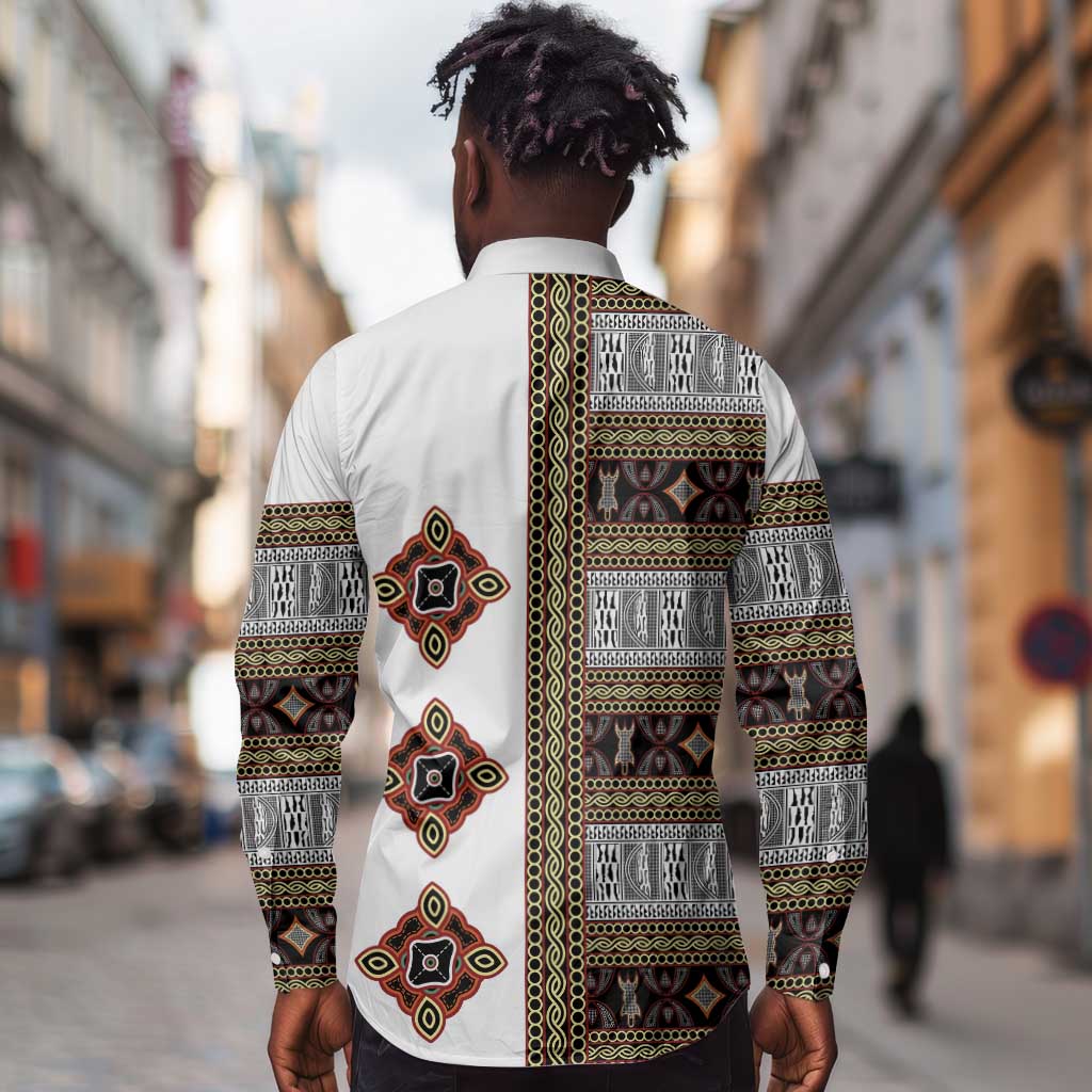 Cameroon Ndop Atoghu Inspired Long Sleeve Button Shirt