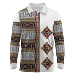 Cameroon Ndop Atoghu Inspired Long Sleeve Polo Shirt