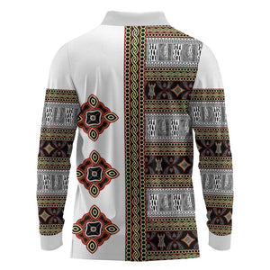 Cameroon Ndop Atoghu Inspired Long Sleeve Polo Shirt