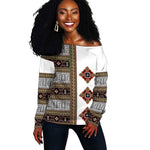 Cameroon Ndop Atoghu Inspired Off Shoulder Sweater