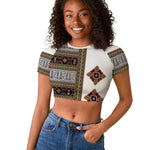 Cameroon Ndop Atoghu Inspired Raglan Cropped T shirt