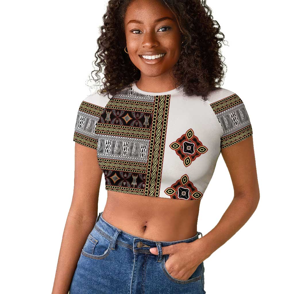 Cameroon Ndop Atoghu Inspired Raglan Cropped T shirt