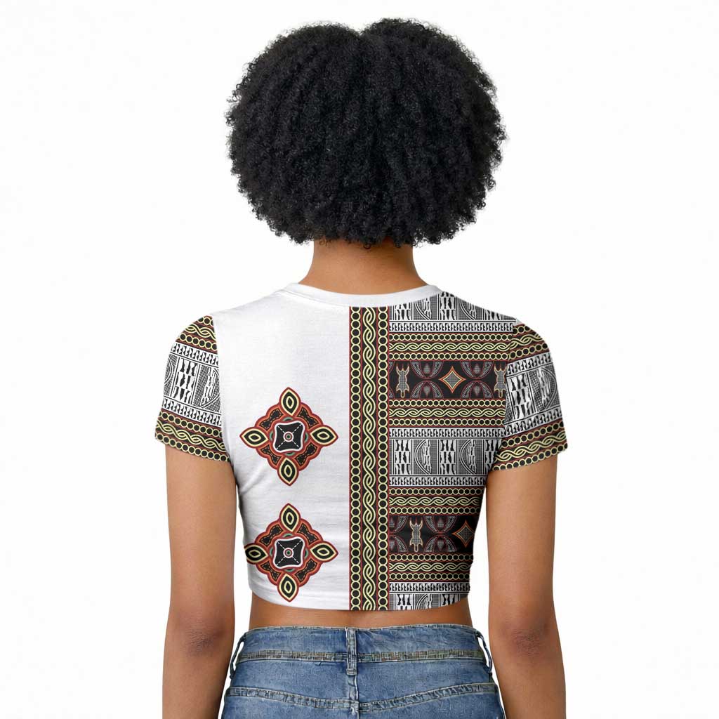 Cameroon Ndop Atoghu Inspired Raglan Cropped T shirt