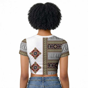 Cameroon Ndop Atoghu Inspired Raglan Cropped T shirt
