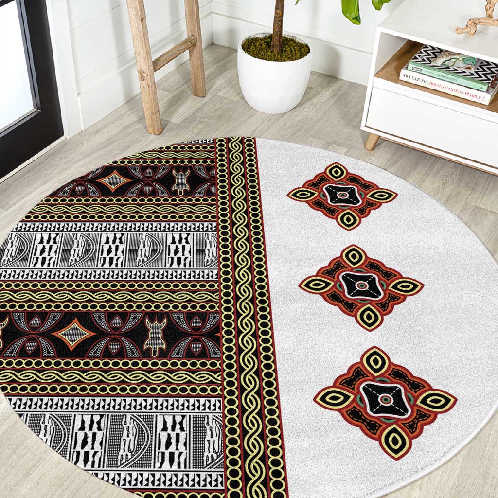 Cameroon Ndop Atoghu Inspired Round Carpet