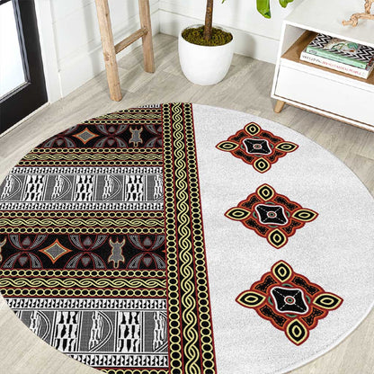 Cameroon Ndop Atoghu Inspired Round Carpet