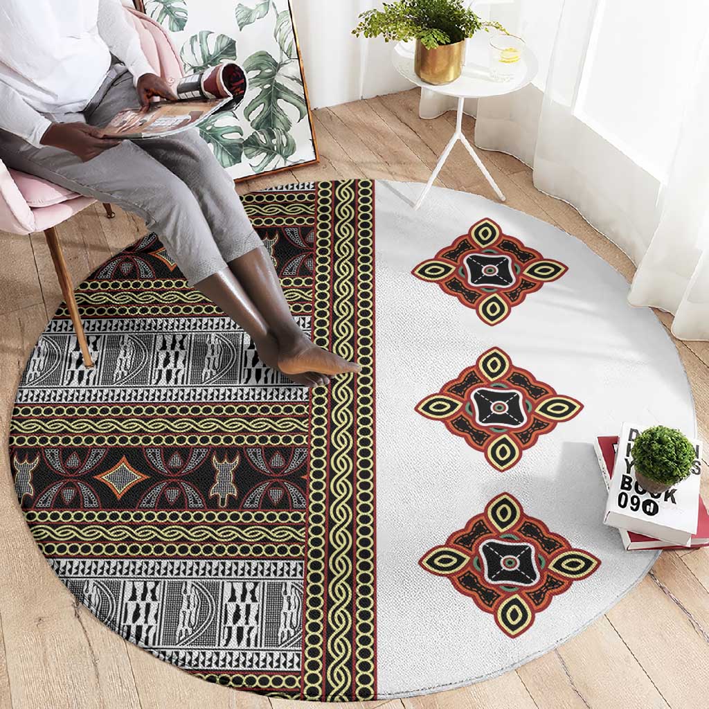 Cameroon Ndop Atoghu Inspired Round Carpet