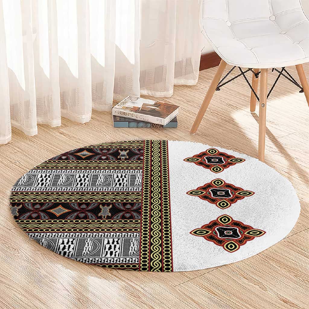 Cameroon Ndop Atoghu Inspired Round Carpet