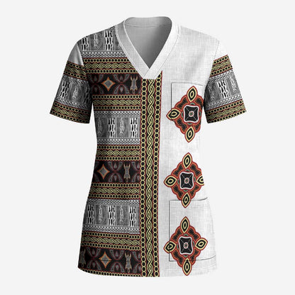 Cameroon Ndop Atoghu Inspired Scrub Top