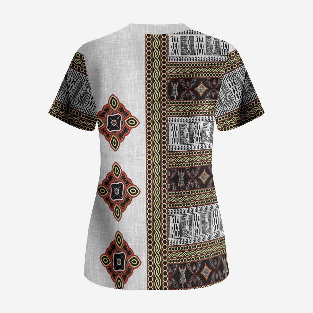 Cameroon Ndop Atoghu Inspired Scrub Top