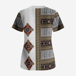 Cameroon Ndop Atoghu Inspired Scrub Top