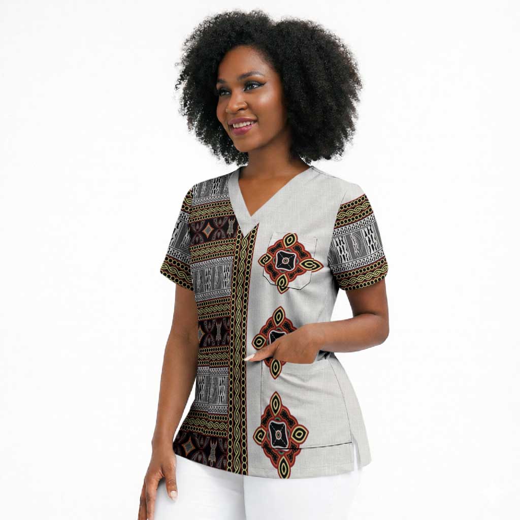 Cameroon Ndop Atoghu Inspired Scrub Top