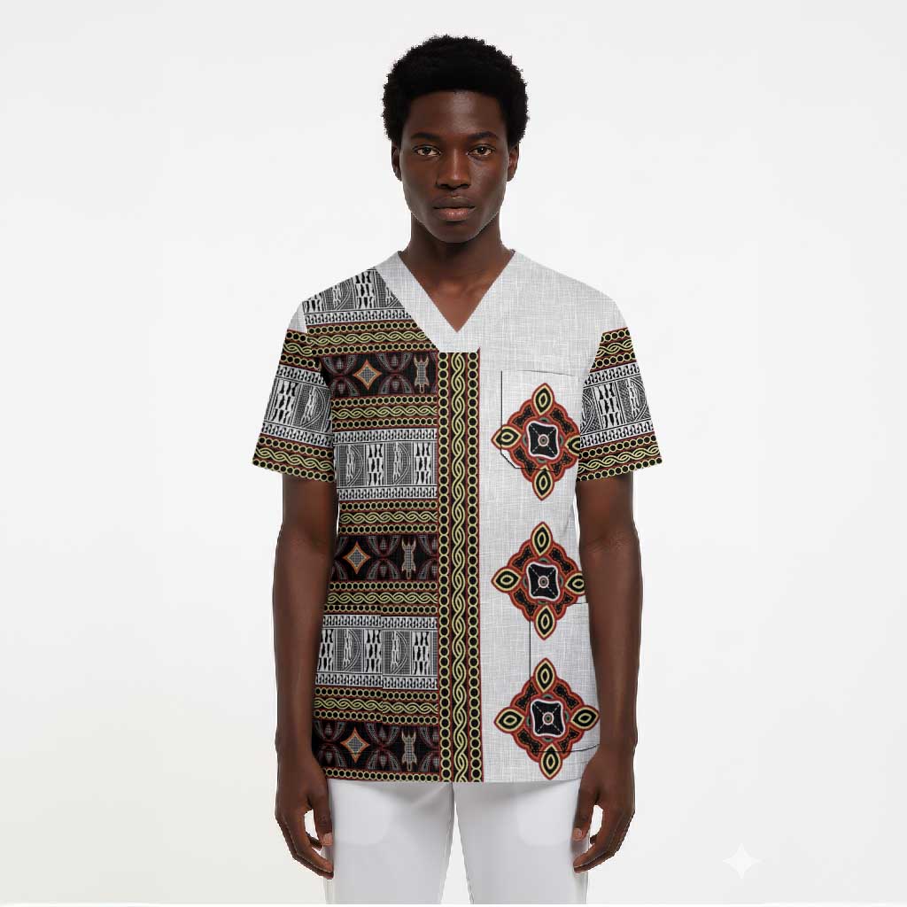 Cameroon Ndop Atoghu Inspired Scrub Top