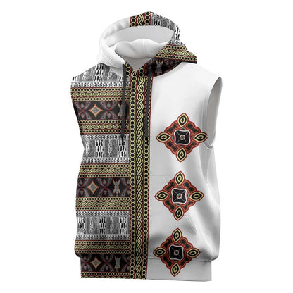 Cameroon Ndop Atoghu Inspired Sleeveless Hoodie