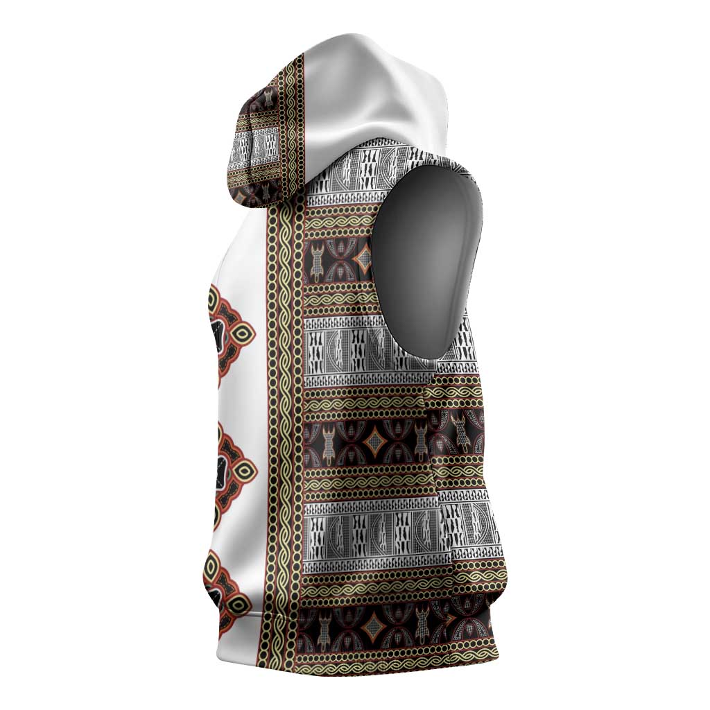 Cameroon Ndop Atoghu Inspired Sleeveless Hoodie