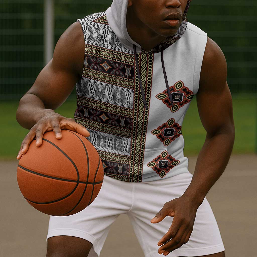 Cameroon Ndop Atoghu Inspired Sleeveless Hoodie