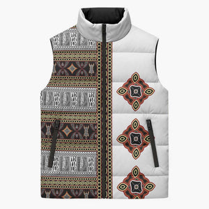 Cameroon Ndop Atoghu Inspired Sleeveless Puffer Jacket