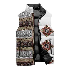 Cameroon Ndop Atoghu Inspired Sleeveless Puffer Jacket