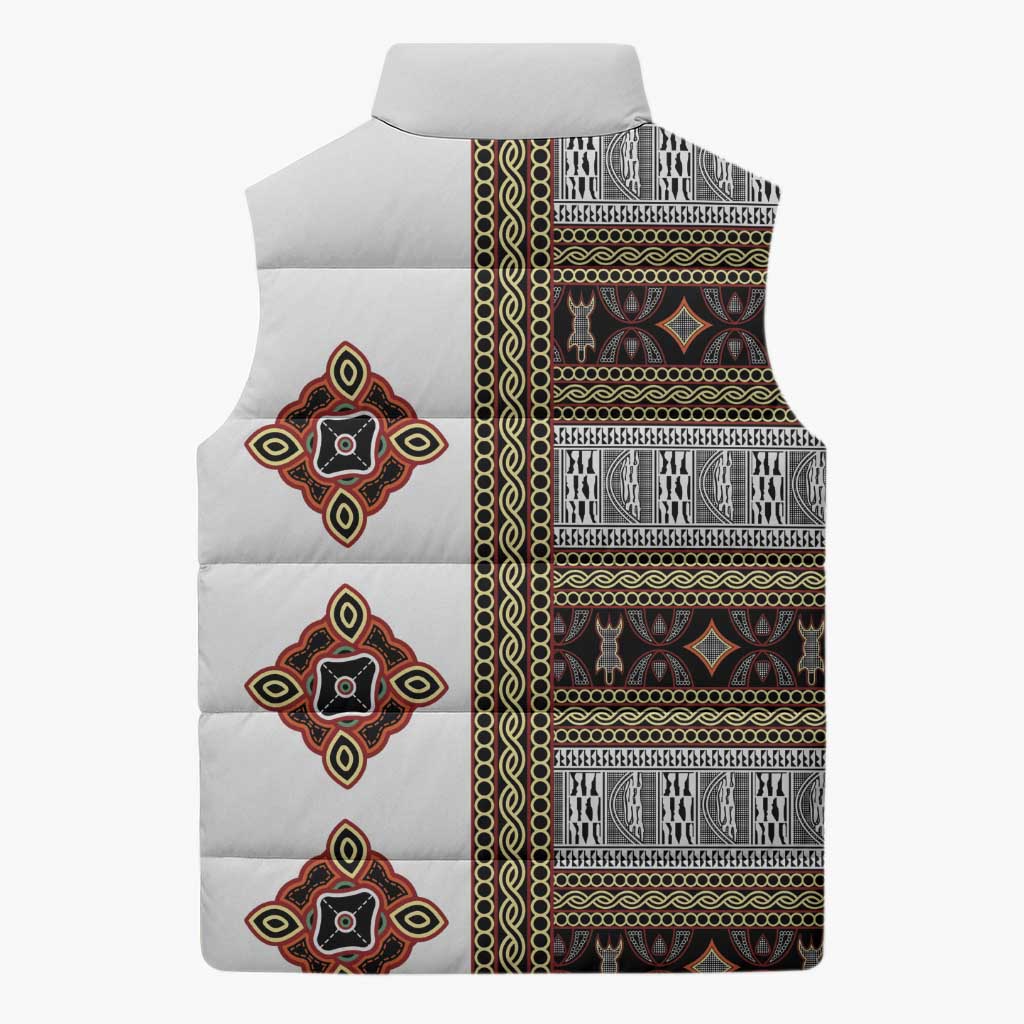 Cameroon Ndop Atoghu Inspired Sleeveless Puffer Jacket