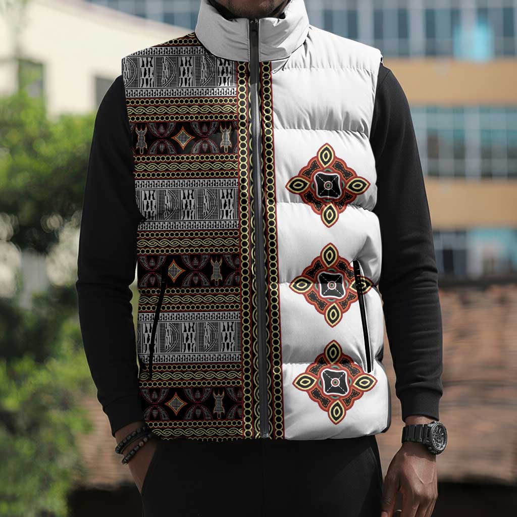 Cameroon Ndop Atoghu Inspired Sleeveless Puffer Jacket