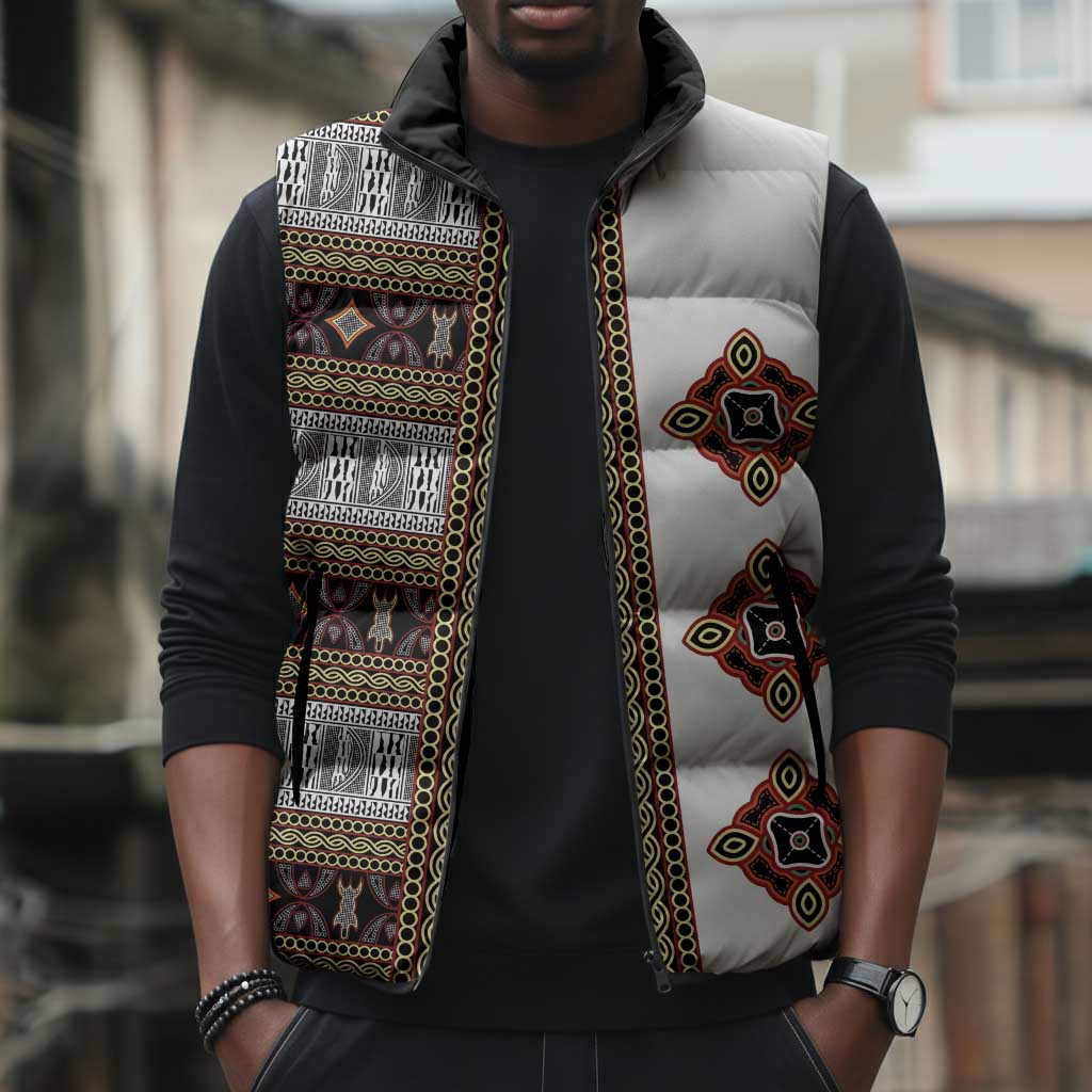 Cameroon Ndop Atoghu Inspired Sleeveless Puffer Jacket
