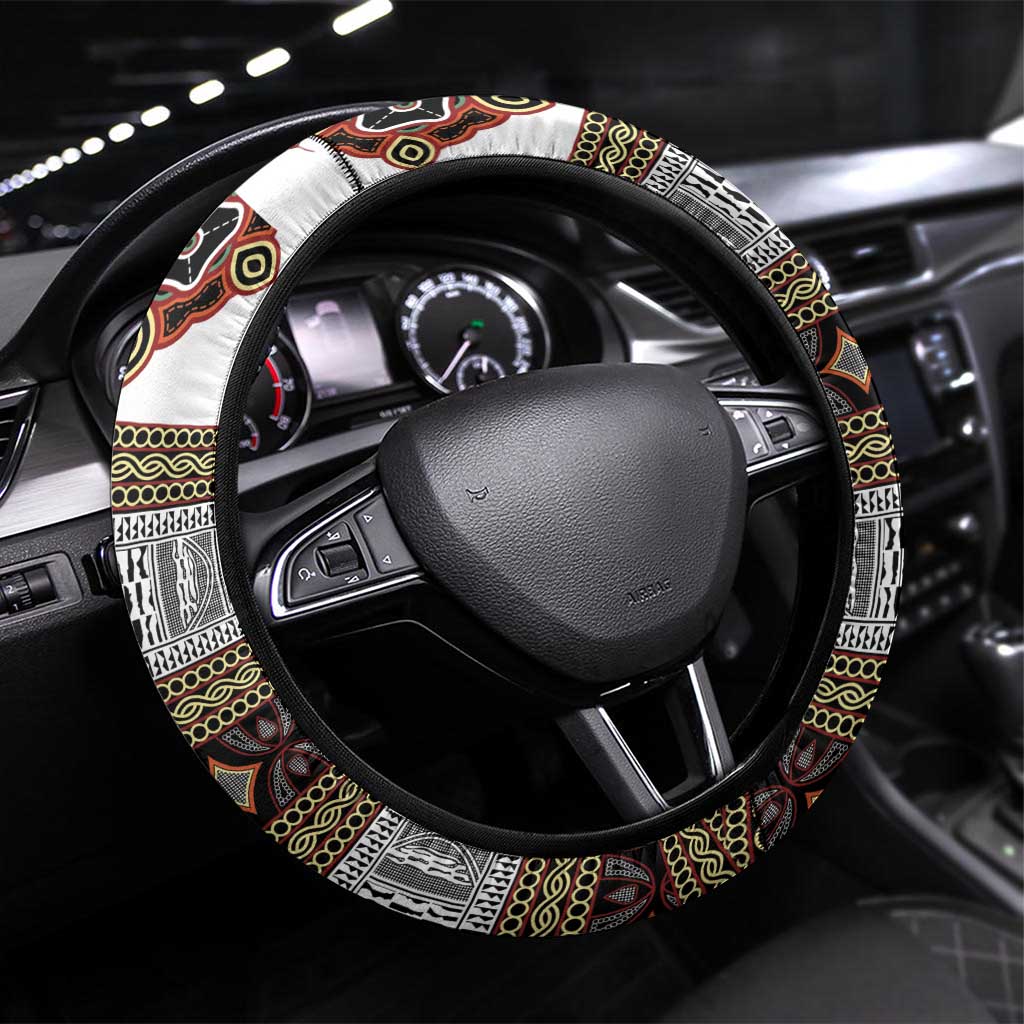 Cameroon Ndop Atoghu Inspired Steering Wheel Cover