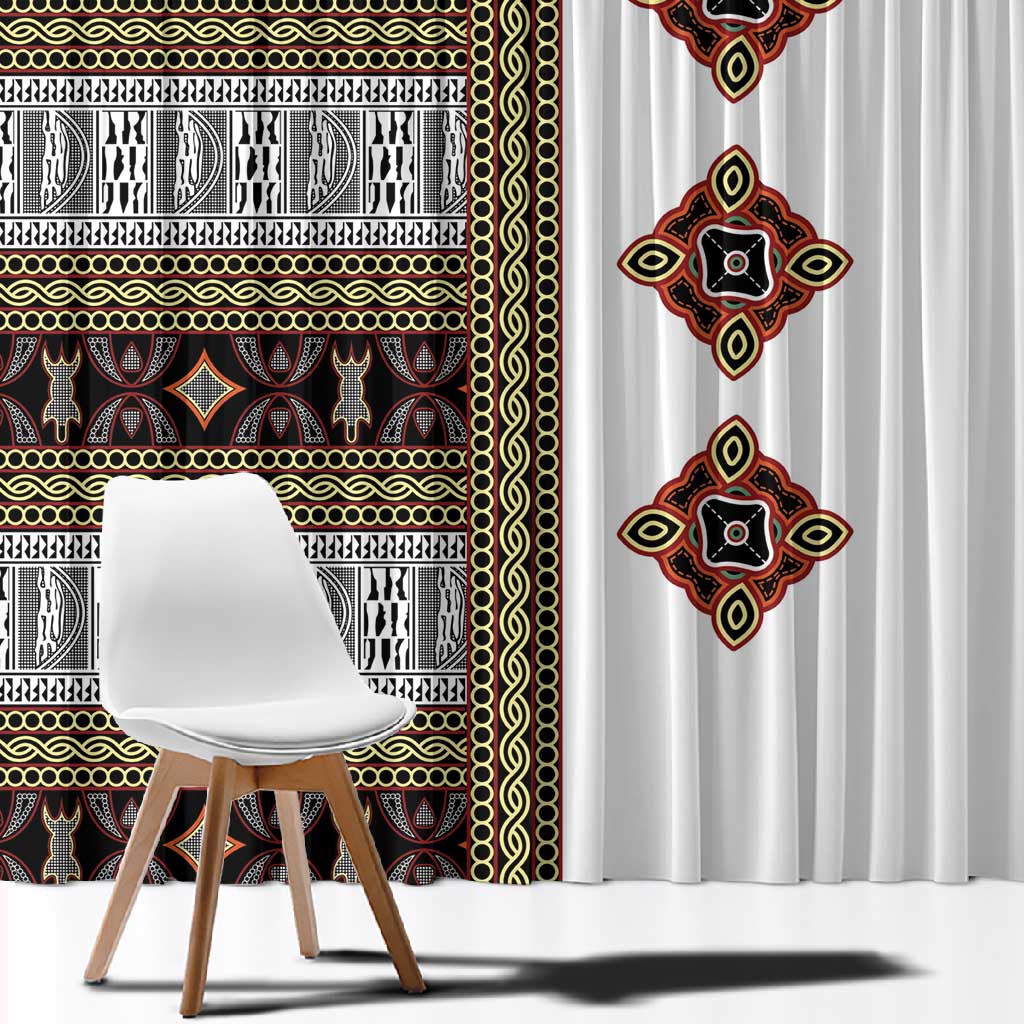 Cameroon Ndop Atoghu Inspired Window Curtain