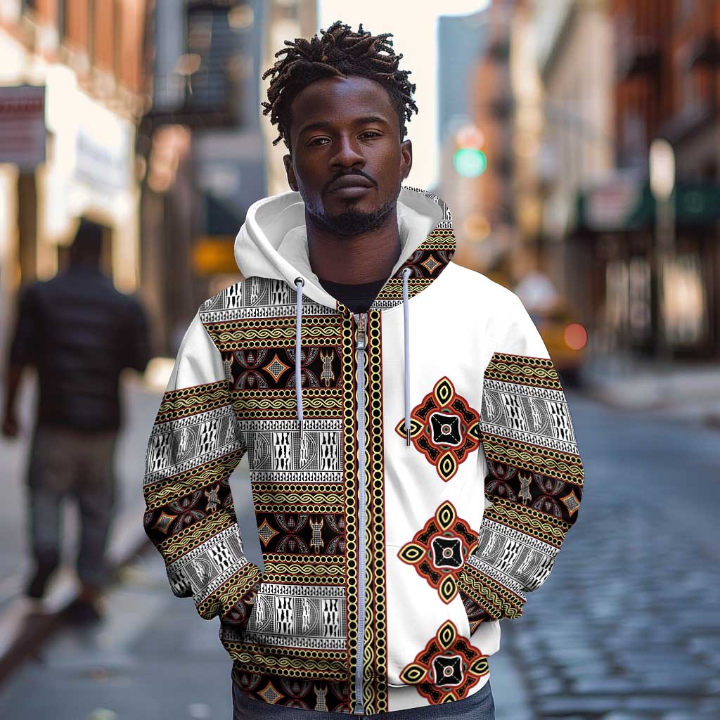 Cameroon Ndop Atoghu Inspired Zip Hoodie