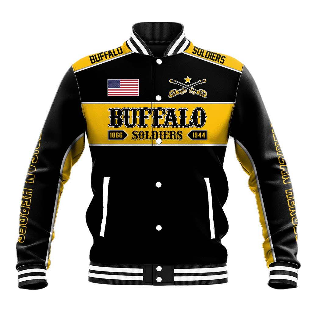 Personalised Buffalo Soldiers Baseball Jacket History of Heroes LT7