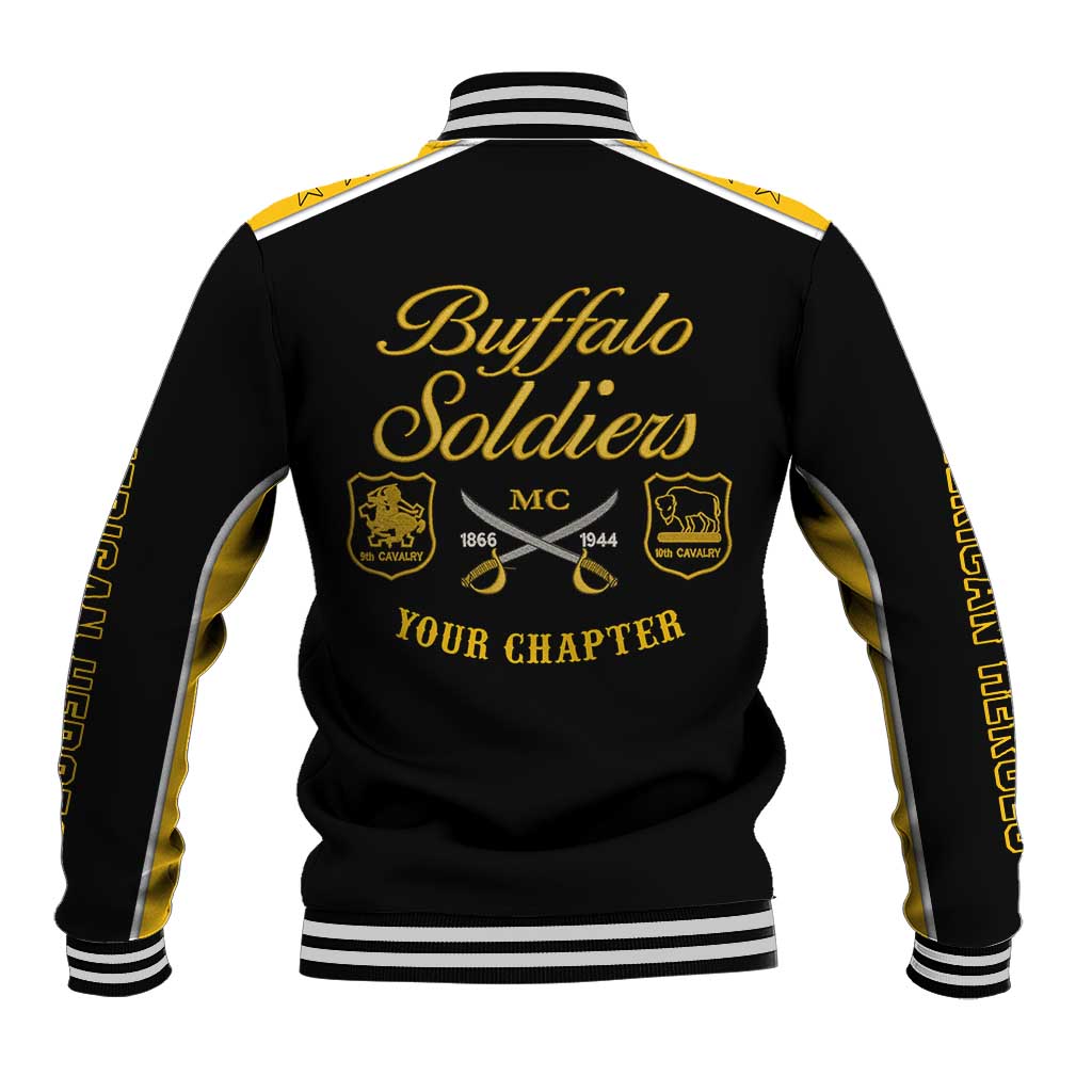 Personalised Buffalo Soldiers Baseball Jacket History of Heroes LT7