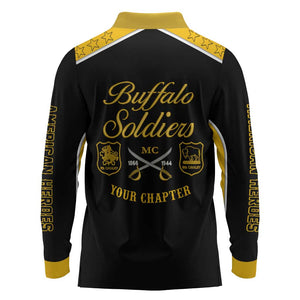 Personalised Buffalo Soldiers Long Sleeve Polo Shirt History of Heroes