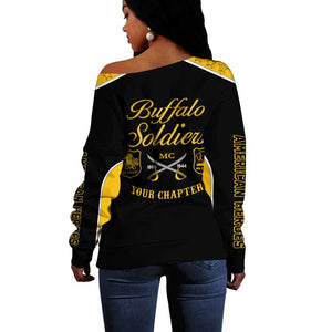 Personalised Buffalo Soldiers Off Shoulder Sweater History of Heroes