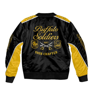 Personalised Buffalo Soldiers Sleeve Zip Bomber Jacket History of Heroes