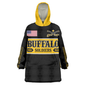 Personalised Buffalo Soldiers Wearable Blanket Hoodie History of Heroes