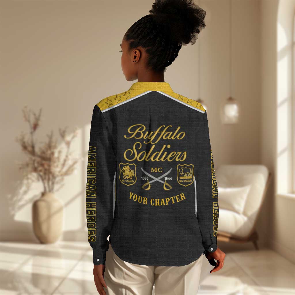 Personalised Buffalo Soldiers Women Casual Shirt History of Heroes LT7