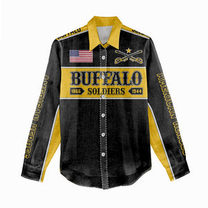 Personalised Buffalo Soldiers Women Casual Shirt History of Heroes