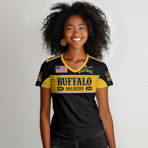 Personalised Buffalo Soldiers Women V-Neck T-Shirt History of Heroes