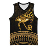 Ancient Egypt Gold Intricate Basketball Jersey Eye of Horus LT7