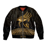 Ancient Egypt Gold Intricate Bomber Jacket Eye of Horus