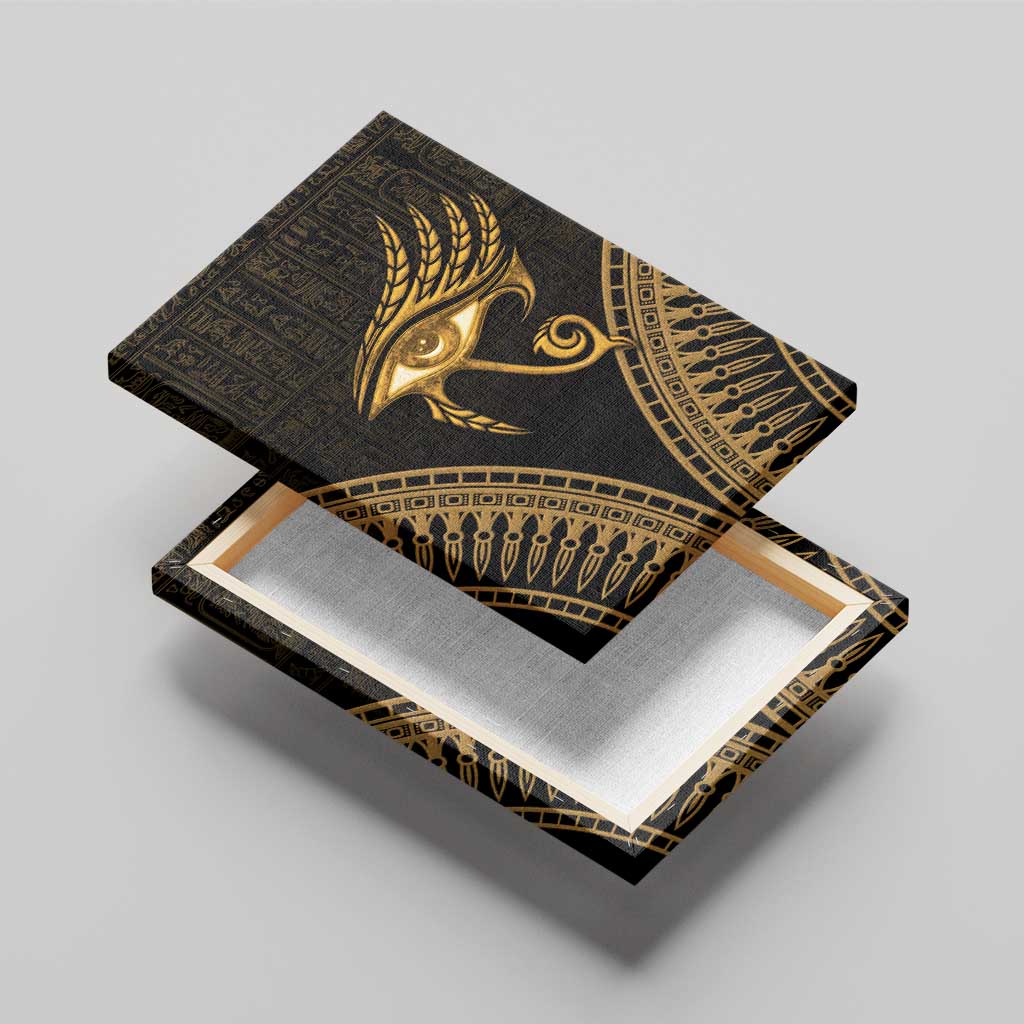 Ancient Egypt Gold Intricate Canvas Wall Art Eye of Horus