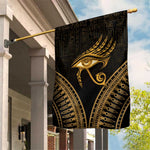 Ancient Egypt Gold Intricate Garden Flag Eye of Horus
