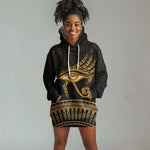 Ancient Egypt Gold Intricate Hoodie Dress Eye of Horus
