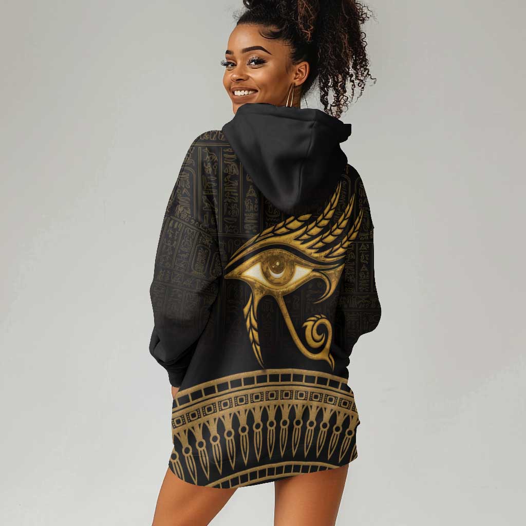 Ancient Egypt Gold Intricate Hoodie Dress Eye of Horus
