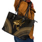 Ancient Egypt Gold Intricate Leather Tote Bag Eye of Horus