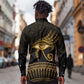 Ancient Egypt Gold Intricate Long Sleeve Button Shirt Eye of Horus